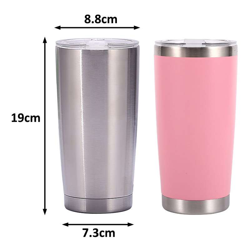 20Oz Stainless Steel Vacuum Insulated with Lids and Straw Travel Mug Double Wall Water Coffee Cup for Outdoor for Ice Drinks