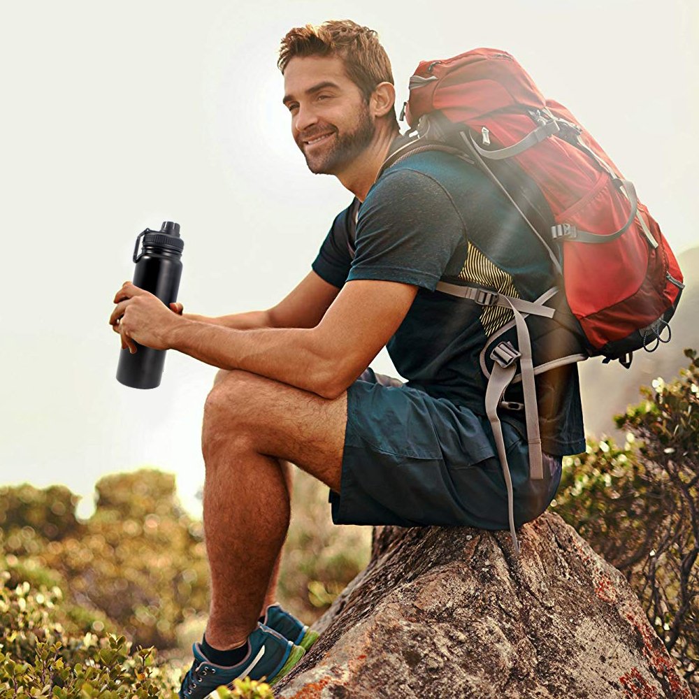 500ml Stainless Steel Double Wall Insulated Water Bottle Thermos Portable Vacuum Flask Sport Tumbler with For Sports