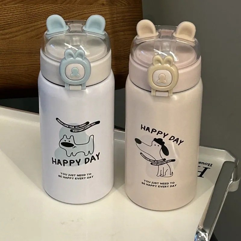 New Stylish Cartoon Logo Most Popular Sublimation Hot Selling Stainless Steel Insulated Vacuum Thermos Cup Travel Mugs