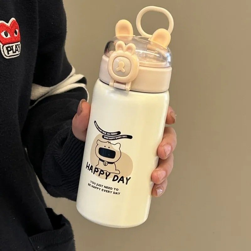 New Stylish Cartoon Logo Most Popular Sublimation Hot Selling Stainless Steel Insulated Vacuum Thermos Cup Travel Mugs