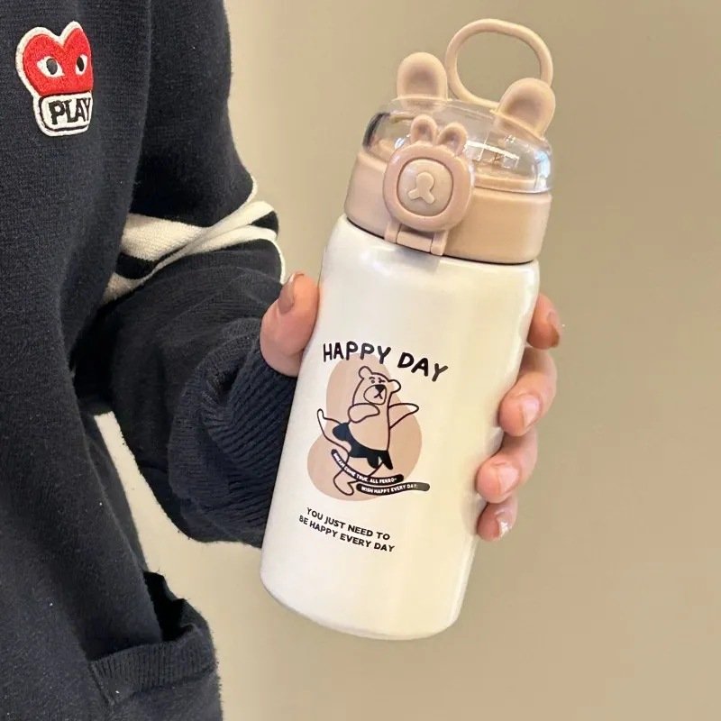 New Stylish Cartoon Logo Most Popular Sublimation Hot Selling Stainless Steel Insulated Vacuum Thermos Cup Travel Mugs