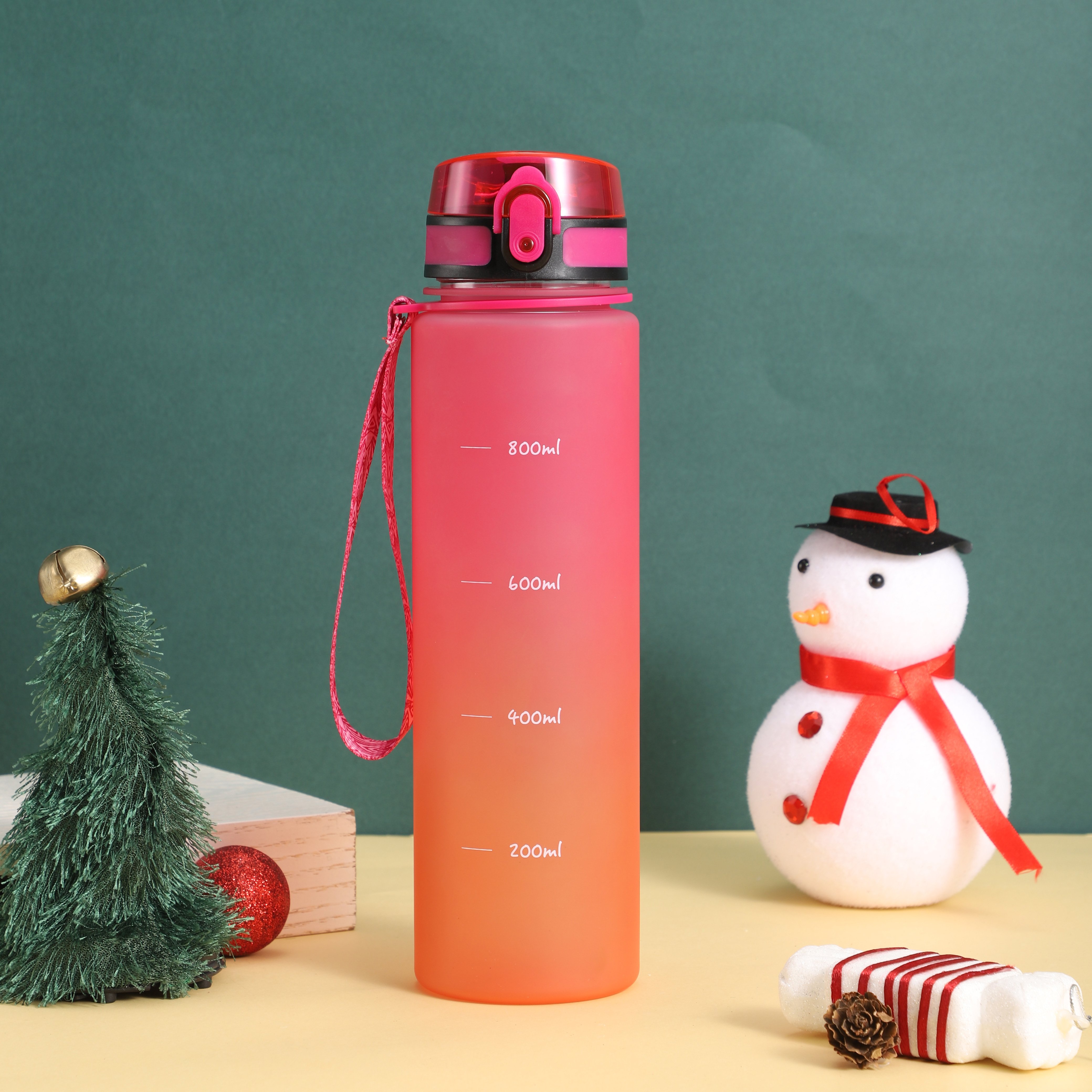 OXSY Water Bottle with Rope BPA Fres Plastic Outdoor Sport Leak-proof Kids Adult Custom Logo 1000ml Drinkware Unisex Camp