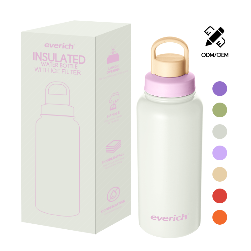 Customizable 32oz Double Wall Stainless Steel Water Bottle Insulated Vacuum Flask Ice Filter Lid New 304 Food Grade Sports Gym