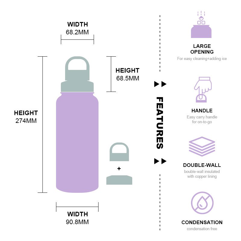 Customizable 32oz Double Wall Stainless Steel Water Bottle Insulated Vacuum Flask Ice Filter Lid New 304 Food Grade Sports Gym