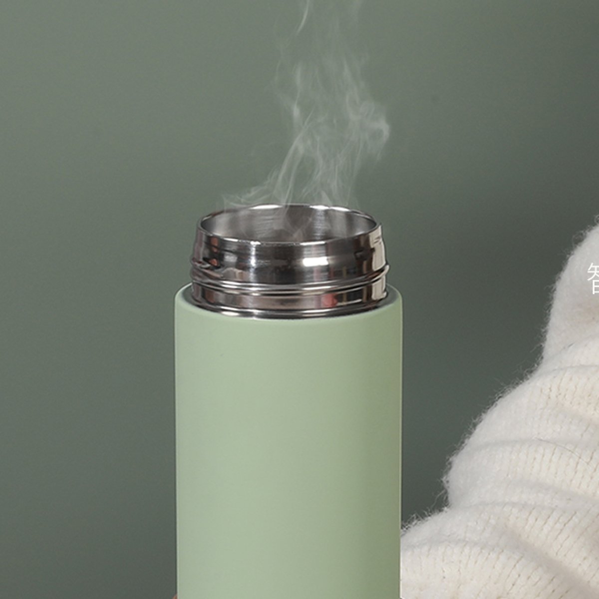 500ml 800ml 1000ml custom logo vacuum flask with tea infuse digital led temperature display smart water bottle