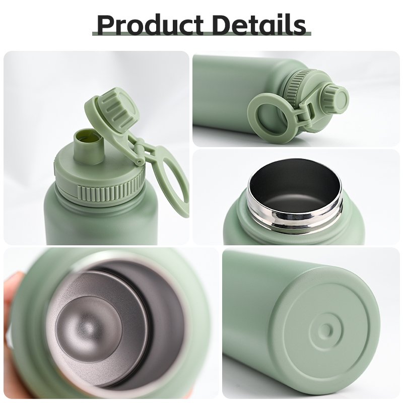 Custom logo smart 32oz double wall vacuum flasks insulated stainless steel magnetic magsafe water bottle with phone holder