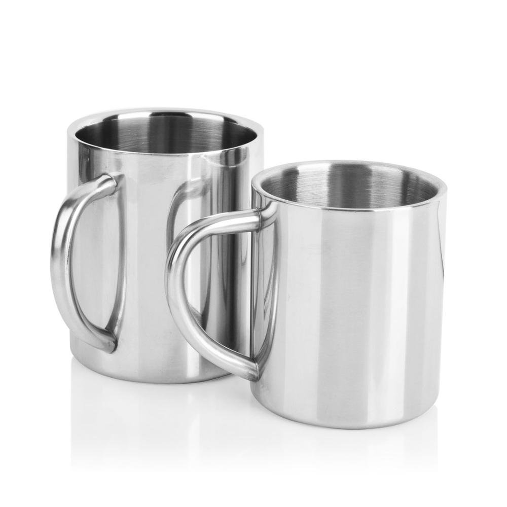 Custom Logo 8 oz Stainless Steel Coffee Mugs Handle Double Wall Cup With Handle