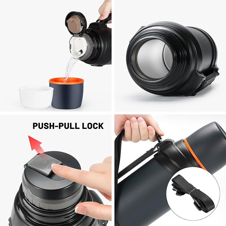 Wholesale Outdoor Sports Travel Pot Stainless Steel Vacuum Flask Water Pots Snail Cup