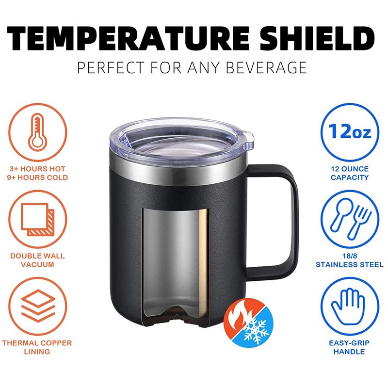 Wholesale 13oz Custom 304 Double Wall Stainless Steel Vacuum Insulated Thermos Coffee Mug