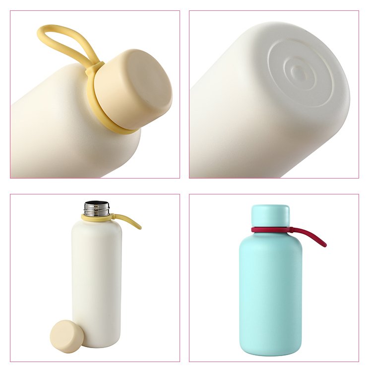 350ml Stainless Steel Water Bottle Drink Bottle Double Wall Insulated Vacuum Flask Gift Set with Handle