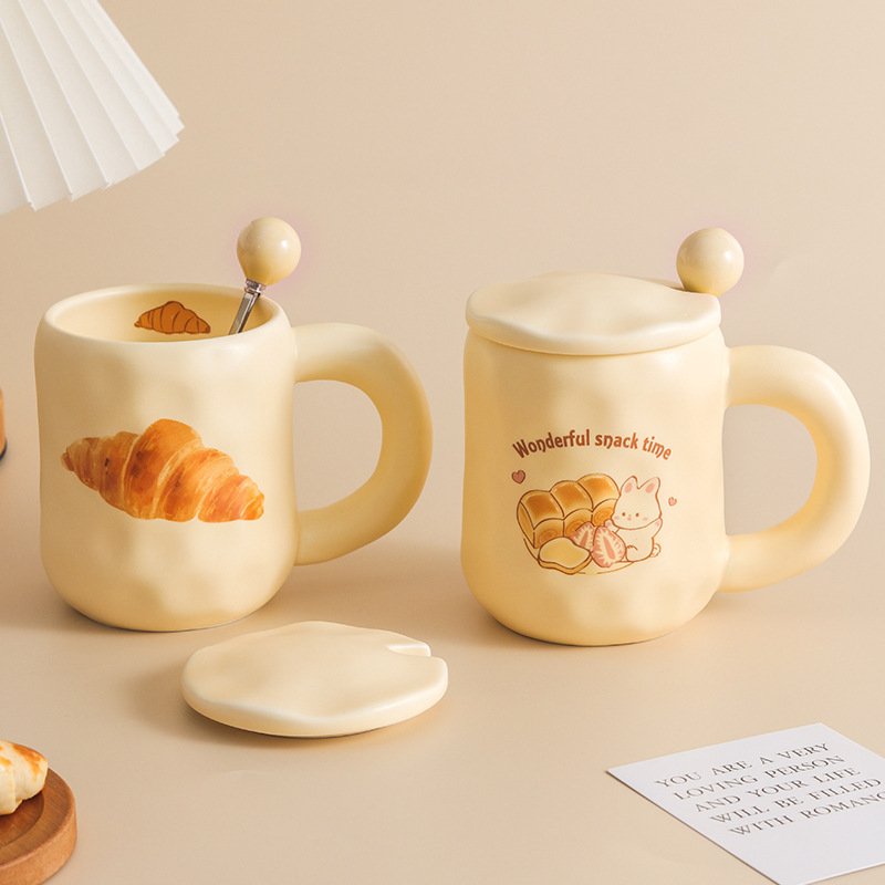 Mug cup ceramic office milk cute mugs ceramic coffee coffee cup creative cup ceramic mug with lid