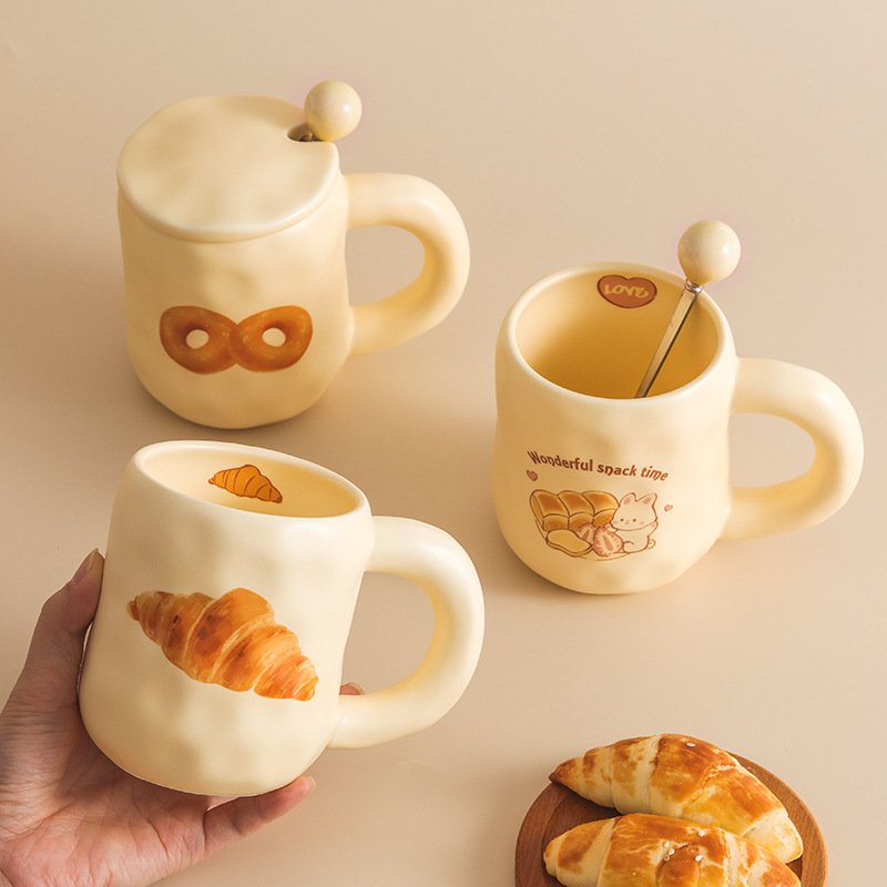 Mug cup ceramic office milk cute mugs ceramic coffee coffee cup creative cup ceramic mug with lid