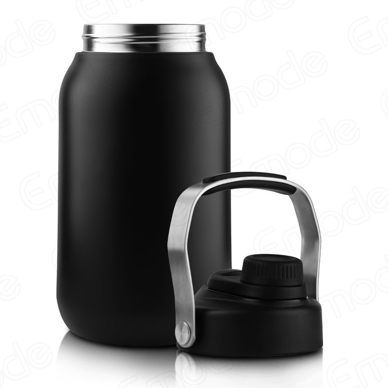 Gallon Insulated Water Bottle Jug, 128 oz Stainless Steel Sports Canteen,Thermo Growler Mug with Carrier Bag and Handle