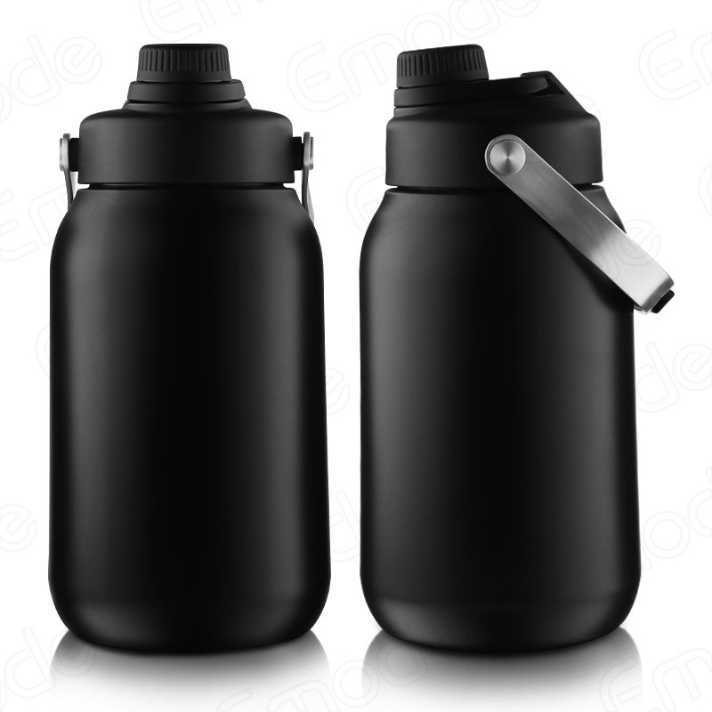 Gallon Insulated Water Bottle Jug, 128 oz Stainless Steel Sports Canteen,Thermo Growler Mug with Carrier Bag and Handle