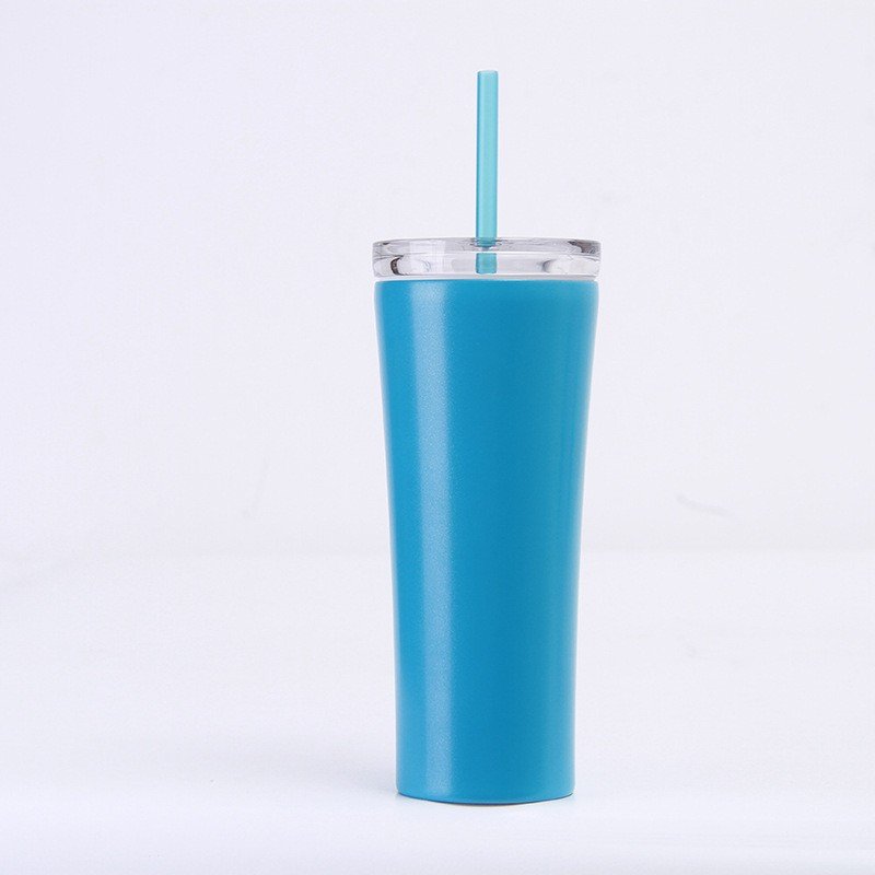 304 stainless steel vacuum straw coffee cup with insulation or cooling factory price customized delivery