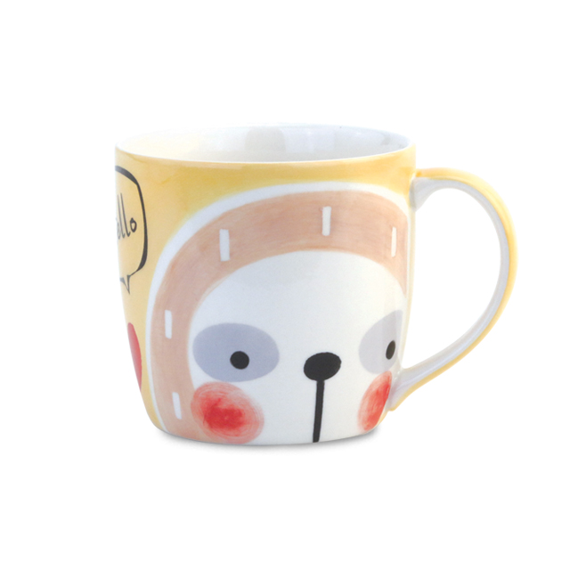 Ceramic Animal Mug 10 Oz. from Thailand Hand Painted Stoneware