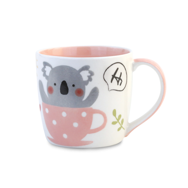Ceramic Animal Mug 10 Oz. from Thailand Hand Painted Stoneware
