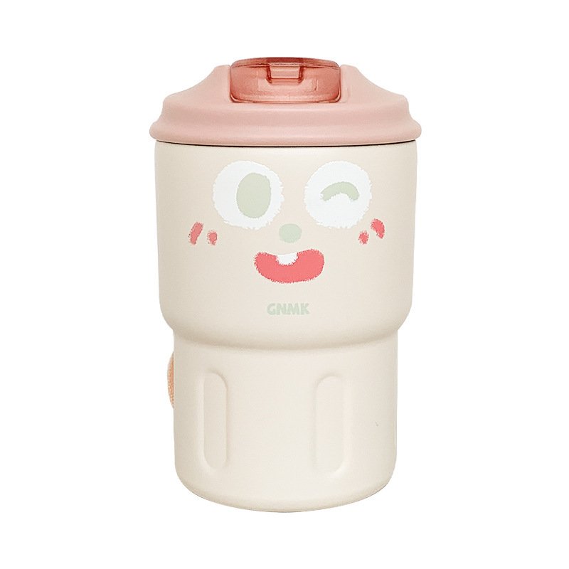 Insulated Water Cup Women's Office Water Coffee Cup Cartoon Student High Beauty Convenient 2023 Girl`s Thermos Flask