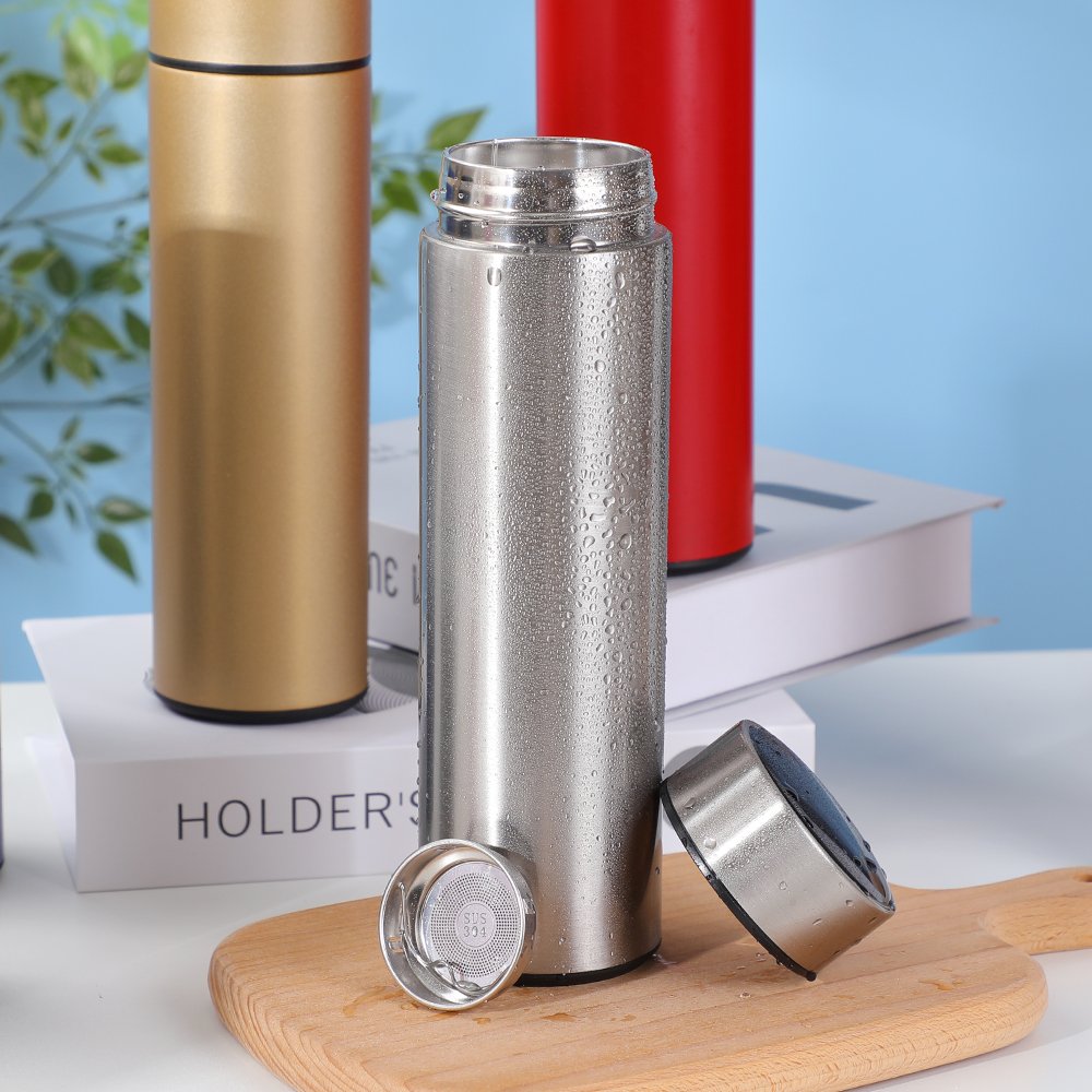 Business Gift Custom Logo Water Bottle Cup Digital Temperature Display Smart Thermos Mugs 304 Stainless Steel Vacuum Flask