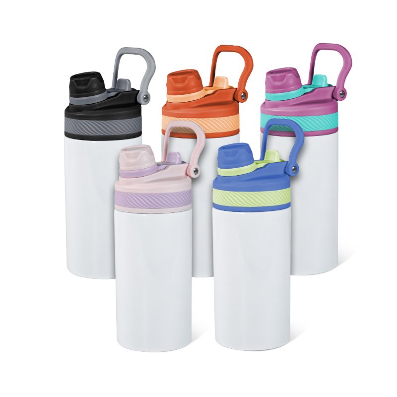 Custom 2024 12oz 304 Stainless Steel Double Wall Insulated Sublimation Sport Tumbler for Kids Water Bottle With 2 in 1 Straw Lid