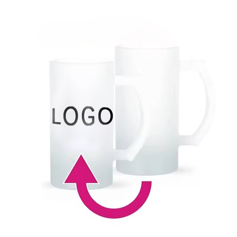 USA warehouse 16oz Sublimation Blanks Beer mugs custom logo cup colorful frosted clear beer drinking glass