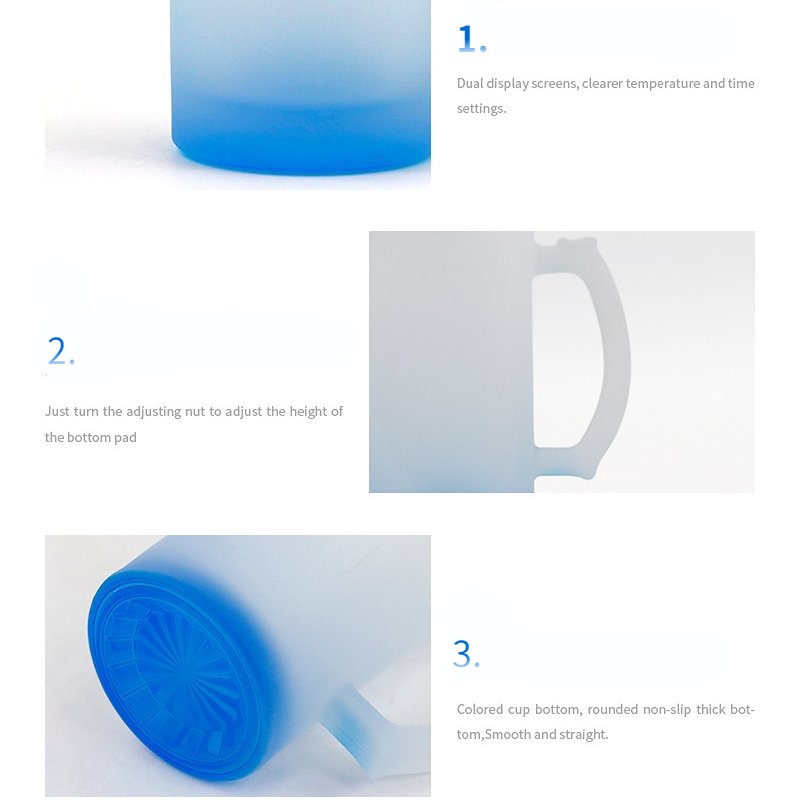 USA warehouse 16oz Sublimation Blanks Beer mugs custom logo cup colorful frosted clear beer drinking glass