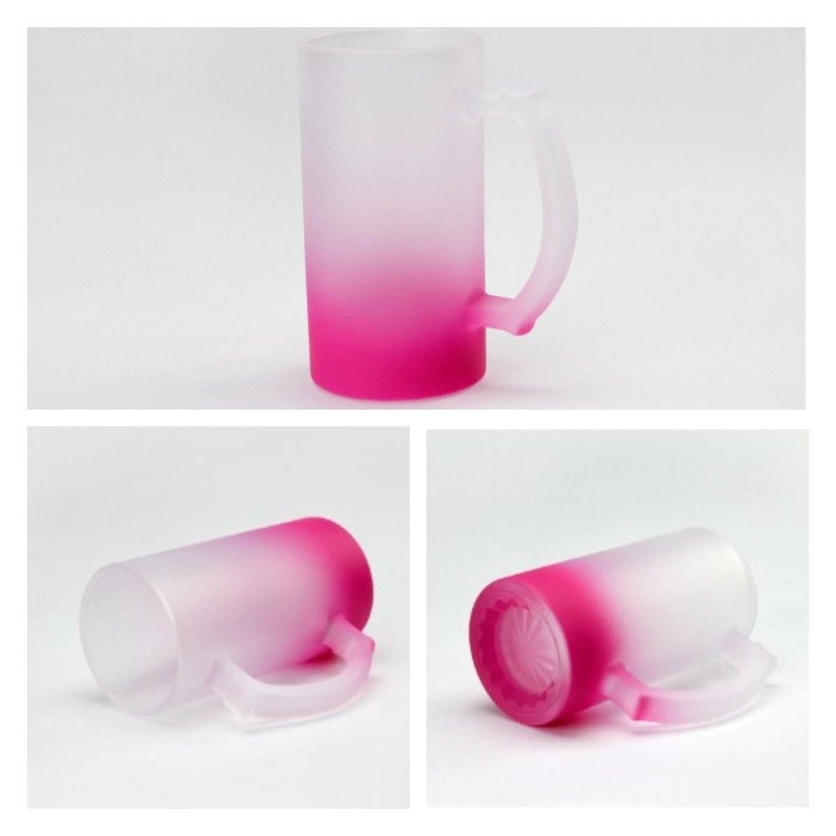USA warehouse 16oz Sublimation Blanks Beer mugs custom logo cup colorful frosted clear beer drinking glass