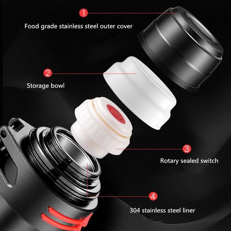 Outdoor Sports Portable Vacuum Flask Tumbler Water Bottle Large Capacity Travel Stainless Steel Thermos insulated cup