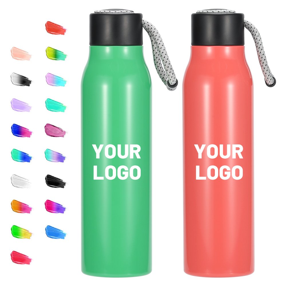Gym Wholesale vacuum flask insulated water bottle Double Wall stainless steel water bottle With rope
