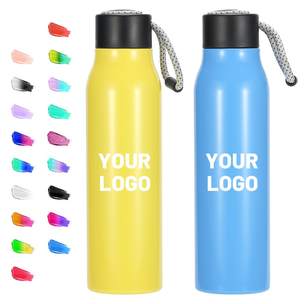 Gym Wholesale vacuum flask insulated water bottle Double Wall stainless steel water bottle With rope