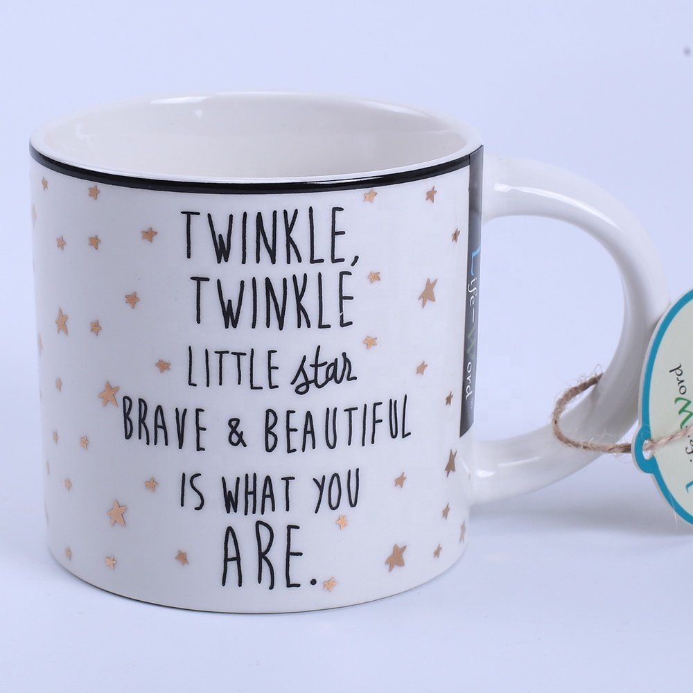 2023 hot sell bee design mug, custom enamel camping mug, white logo printing metal cheap enamel cup new bone china mug