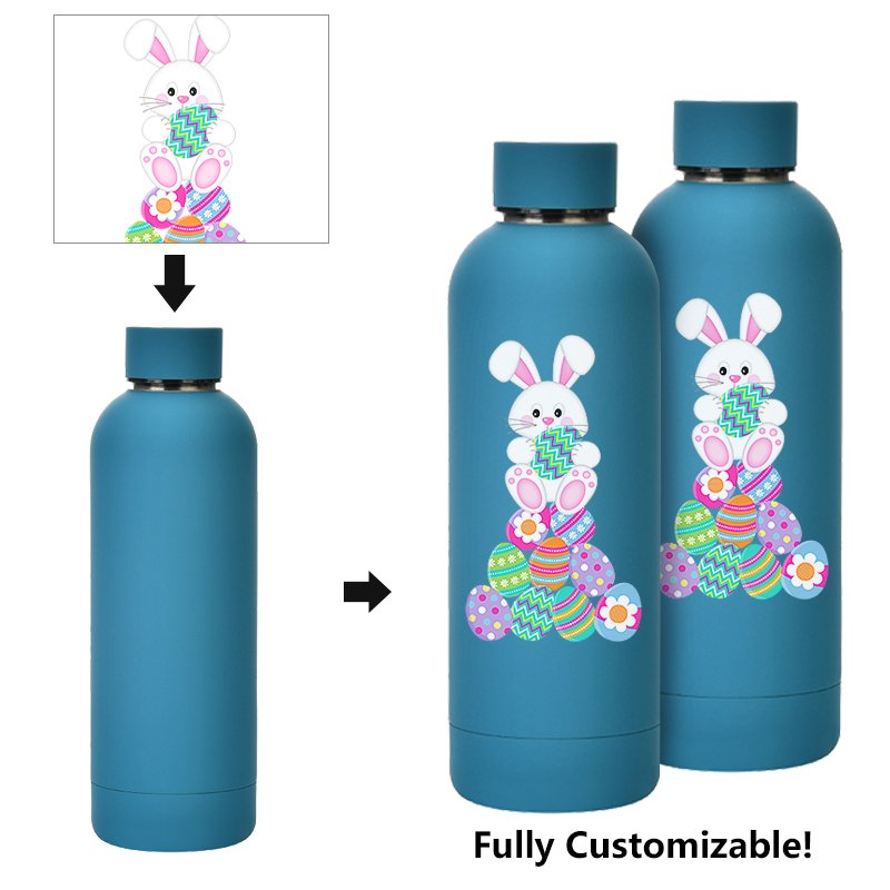 New Customized small mouth Insulated stainless steel vacuum flasks soft touch double wall insulated water bottle