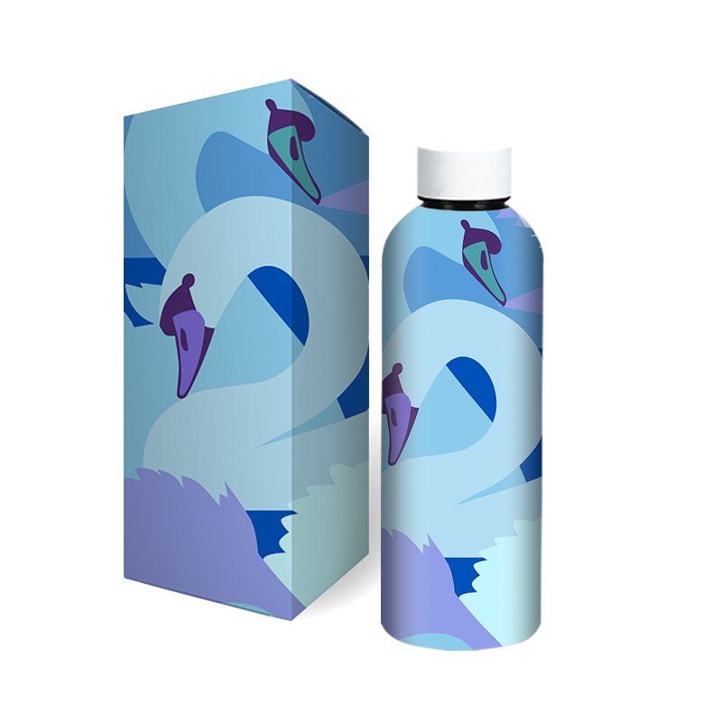 New Customized small mouth Insulated stainless steel vacuum flasks soft touch double wall insulated water bottle