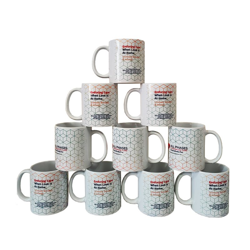 11 oz white blank Ceramic Heat Transfer Coffee sublimation coated Printing Mug or Mugs