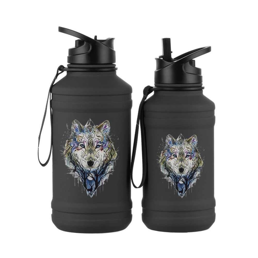 sports drinking Water Bottle Eco friendly 304 single wall Stainless Steel 64 oz water bottle for GYMS patent bottle custom logo