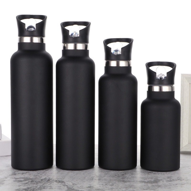 Vacuum Insulated Water Bottle Big Mouth Lid Hook Double Wall Stainless Steel Travel Are Available 350ml/500ml/600ml/750ml/1000ml