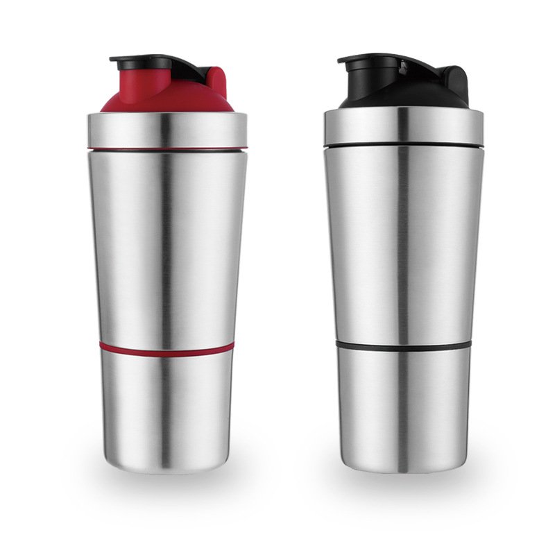 Bpa Free750ml Gym Insulated Double Wall Custom Stainless Steel Protein Shaker Water Bottle With Shaker Ball And Container