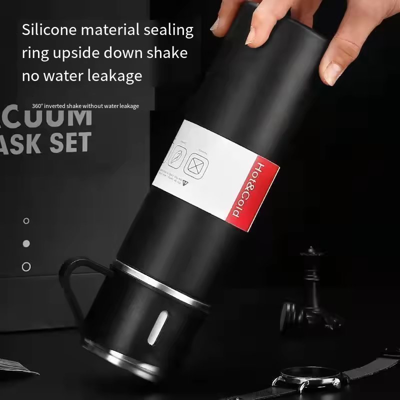 Wholesale Vacuum Flask Bottle Water Tumbler Double Wall 304 Stainless Steel Cup Water Bottle Thermos Business Gift Box Set 500ml