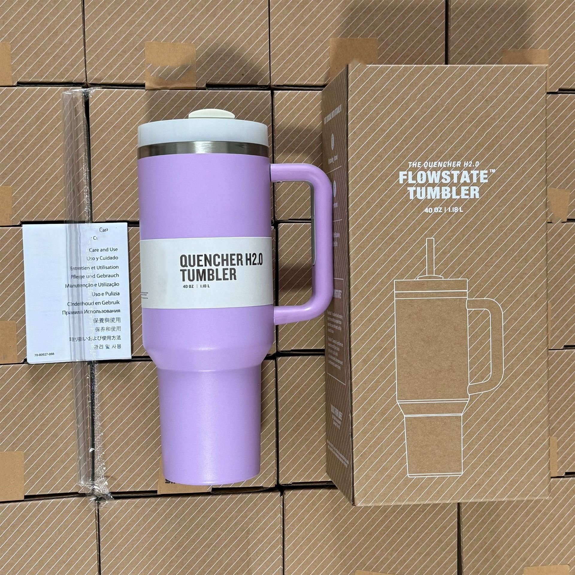 Wholesale Custom 40oz Stainless Steel Double Wall Vacuum Metal Cup with Handle High Quality Travel Coffee Mug for Camping