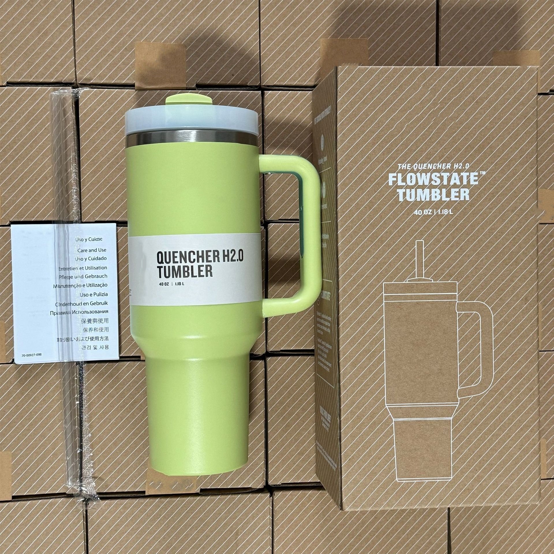Wholesale Custom 40oz Stainless Steel Double Wall Vacuum Metal Cup with Handle High Quality Travel Coffee Mug for Camping