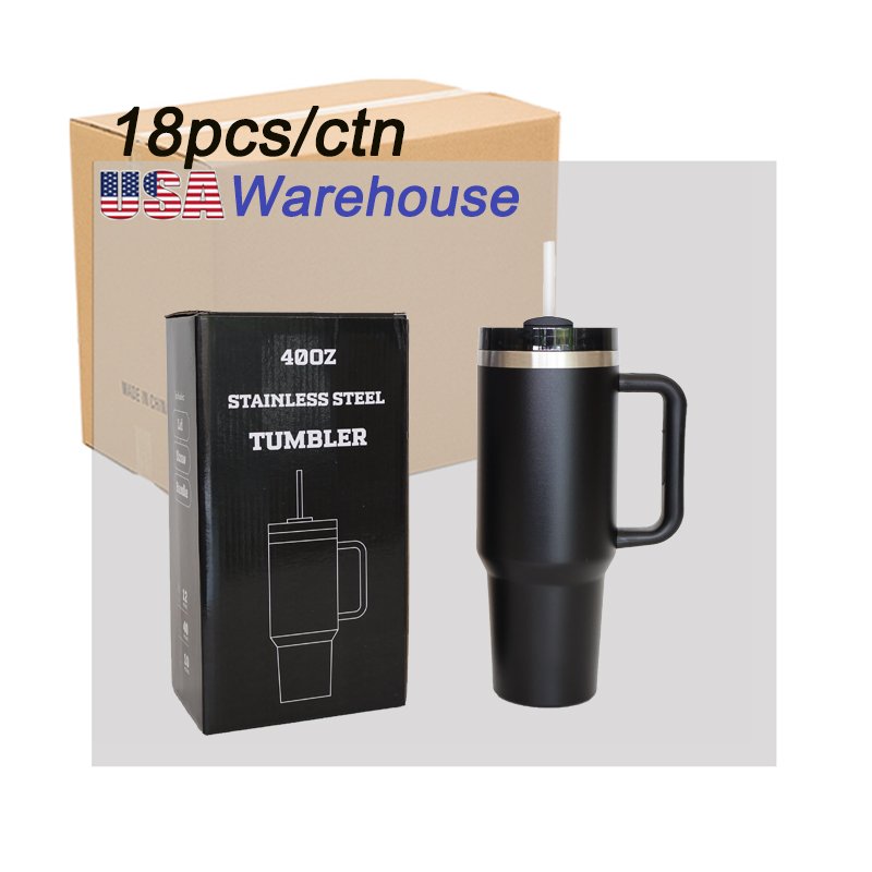 USA Warehouse 40oz H1.0 H2.0 Tumbler Double Wall Stainless Steel Vacuum Insulated Travel Mugs With Handle