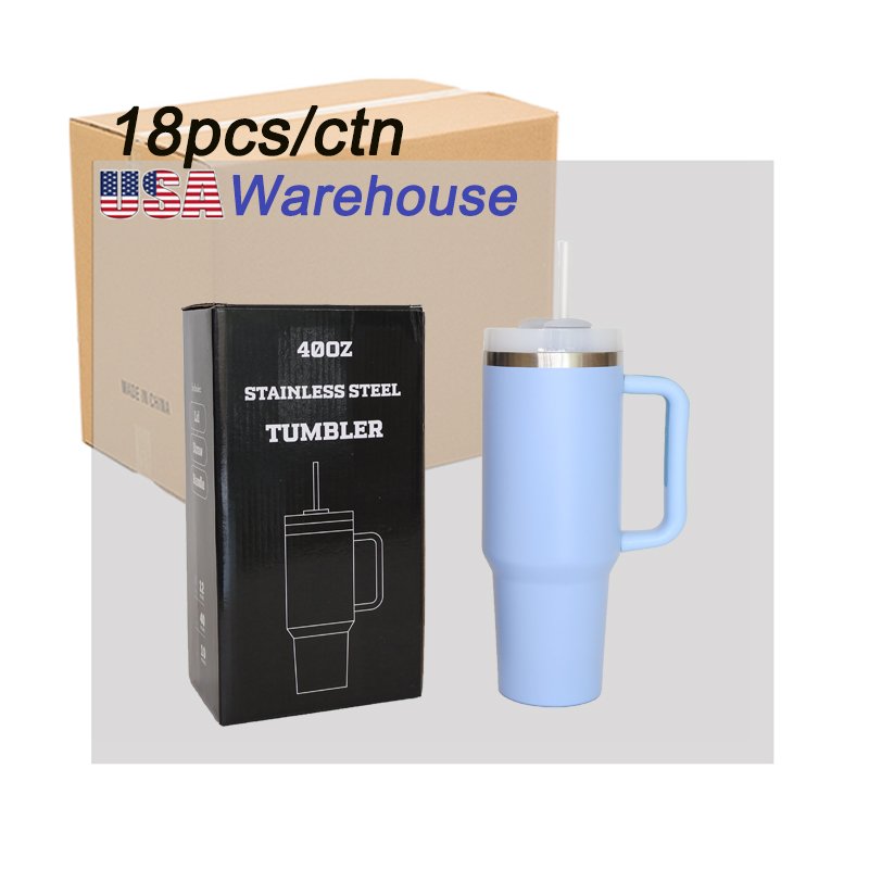 USA Warehouse 40oz H1.0 H2.0 Tumbler Double Wall Stainless Steel Vacuum Insulated Travel Mugs With Handle