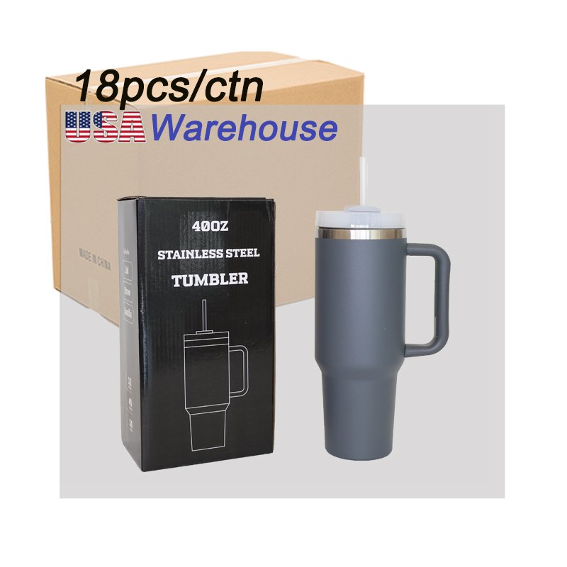 USA Warehouse 40oz H1.0 H2.0 Tumbler Double Wall Stainless Steel Vacuum Insulated Travel Mugs With Handle