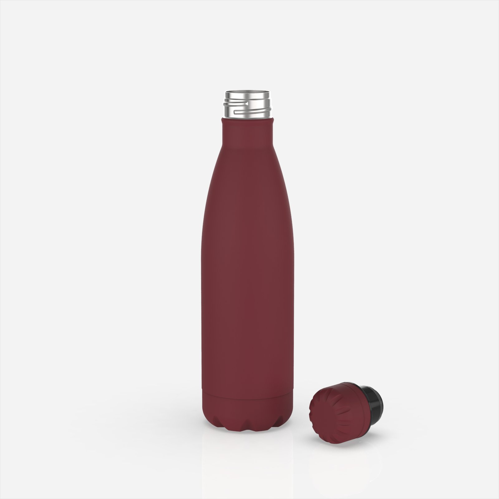 Rubber Painting 500ml Stainless Steel Water Bottle 17oz Double Wall Insulated Tumbler BPA Free Leak Proof Vacuum Flask