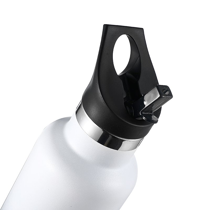 Ready to ship 600ml Vacuum Insulated Metal Flask Standard Mouth Stainless Steel Water Bottle with Straw Lid for Work Gym
