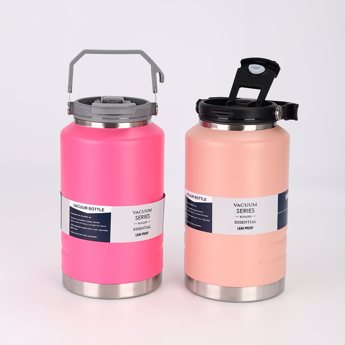 Wholesale Large Capacity 2000ml Stainless Steel 304 Double Wall Water Bottle Vacuum Flask Thermos With Straw