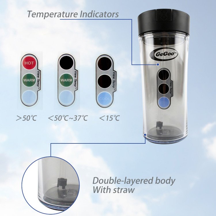 non slip mug double wall coffee mug with view temp keep hot and cold juice plastic water mug drinking cups