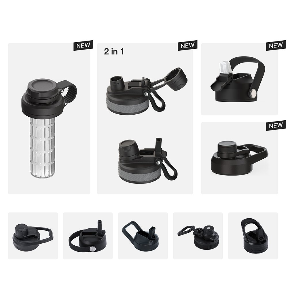 18/8 Stainless Steel Water Bottle Double Wall Insulated Vacuum Flask Powder Coated Metal Water Bottle For Sports