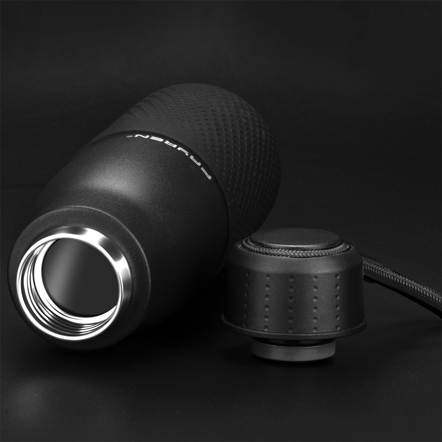 FAYREN new laser engraved double wall stainless steel vacuum flask water bottle with nylon cord