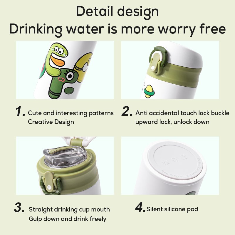 Fun Graffiti Insulated Stainless Steel Water Bottle Eco Friendly Vacuum Flask With Custom Logo kid thermos water bottle